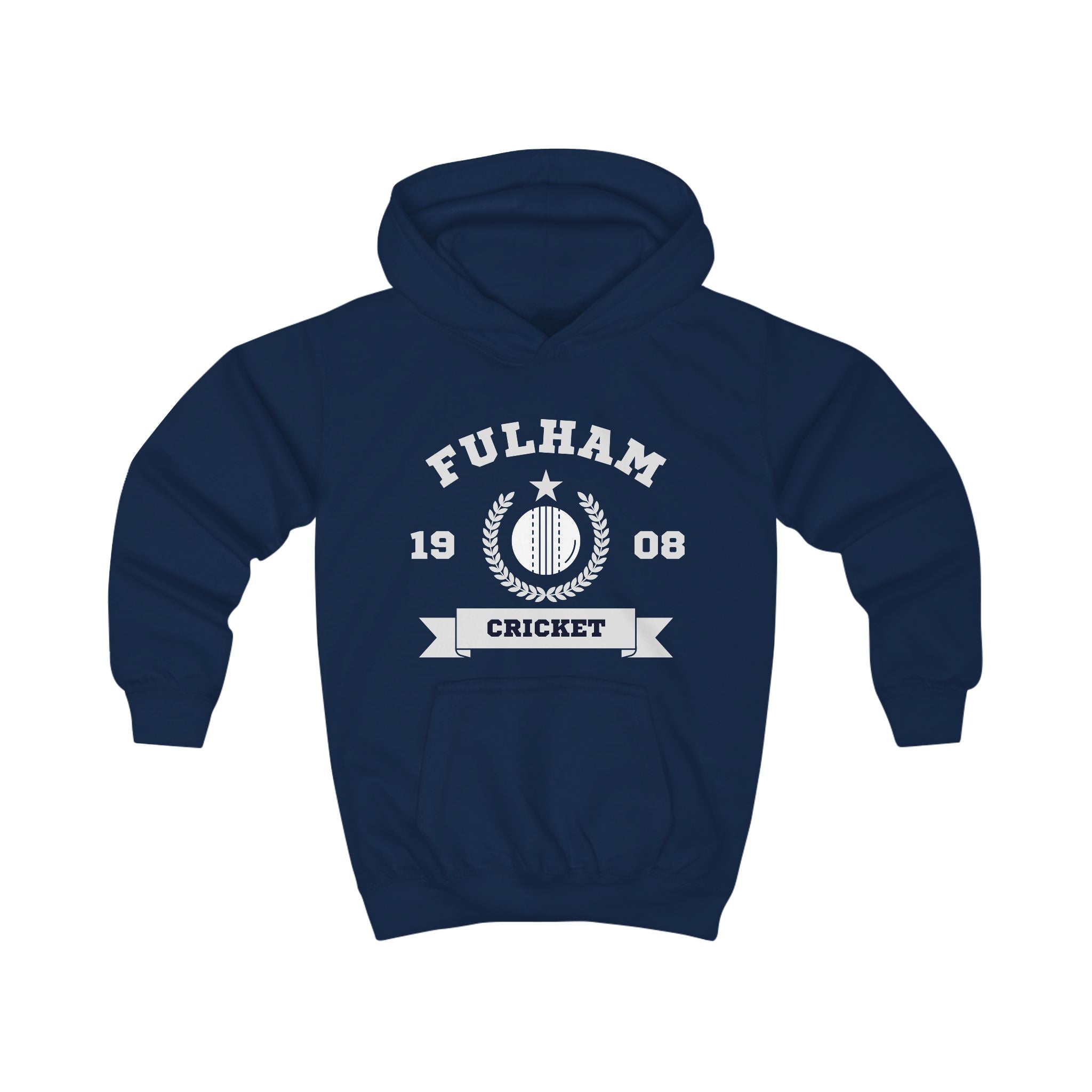 Kids Hoodie — Fulham Crest Cricket 1908 Youth Pullover