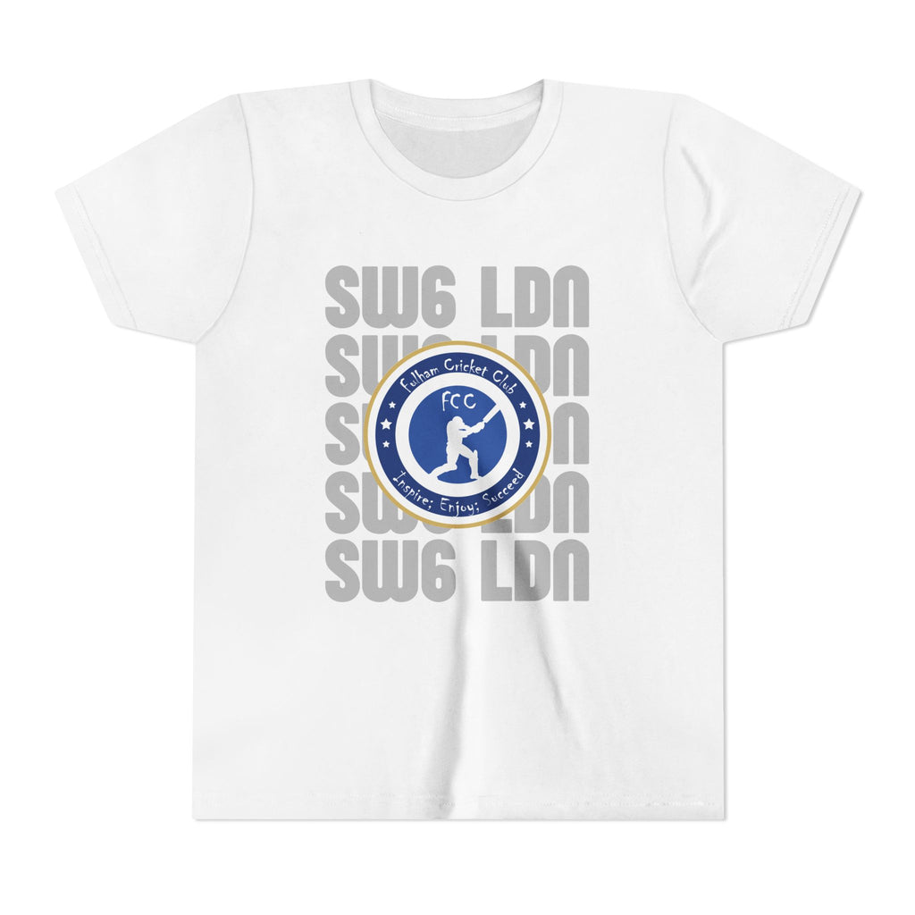 Youth Tee – SW6 LDN Cricket Club Crest Graphic