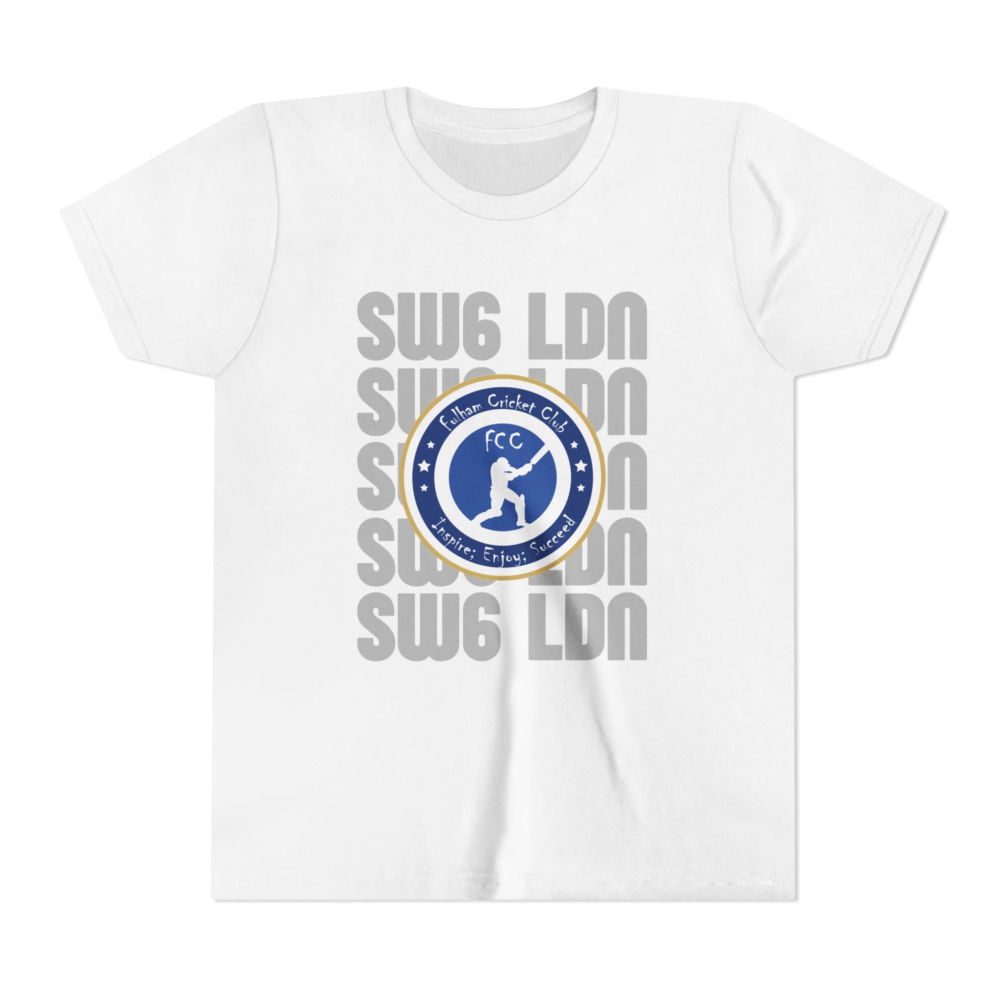 Youth Tee – SW6 LDN Cricket Club Crest Graphic