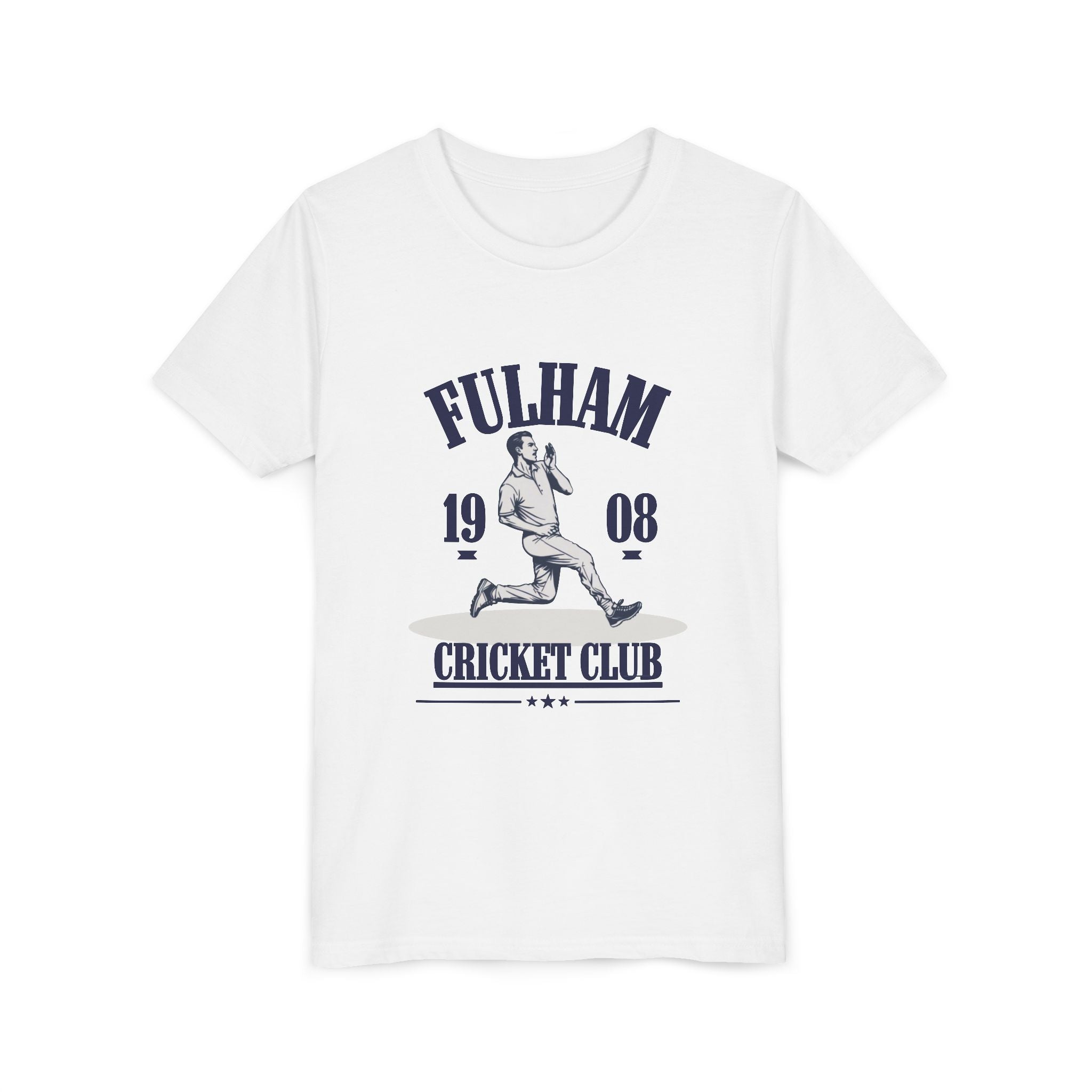 Fulham Cricket Club Youth Tee – Vintage 1908 Cricket Design