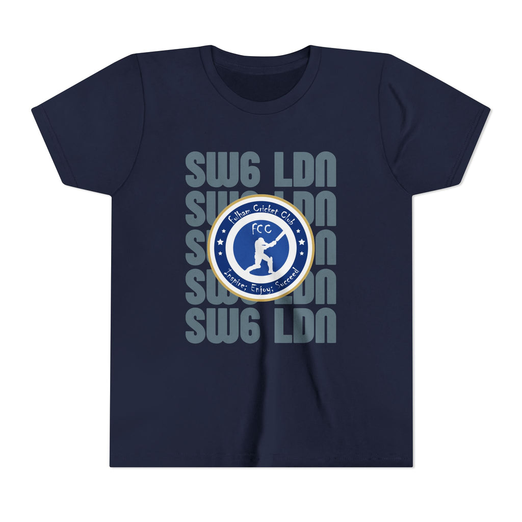 Youth Tee – SW6 LDN Cricket Club Crest Graphic