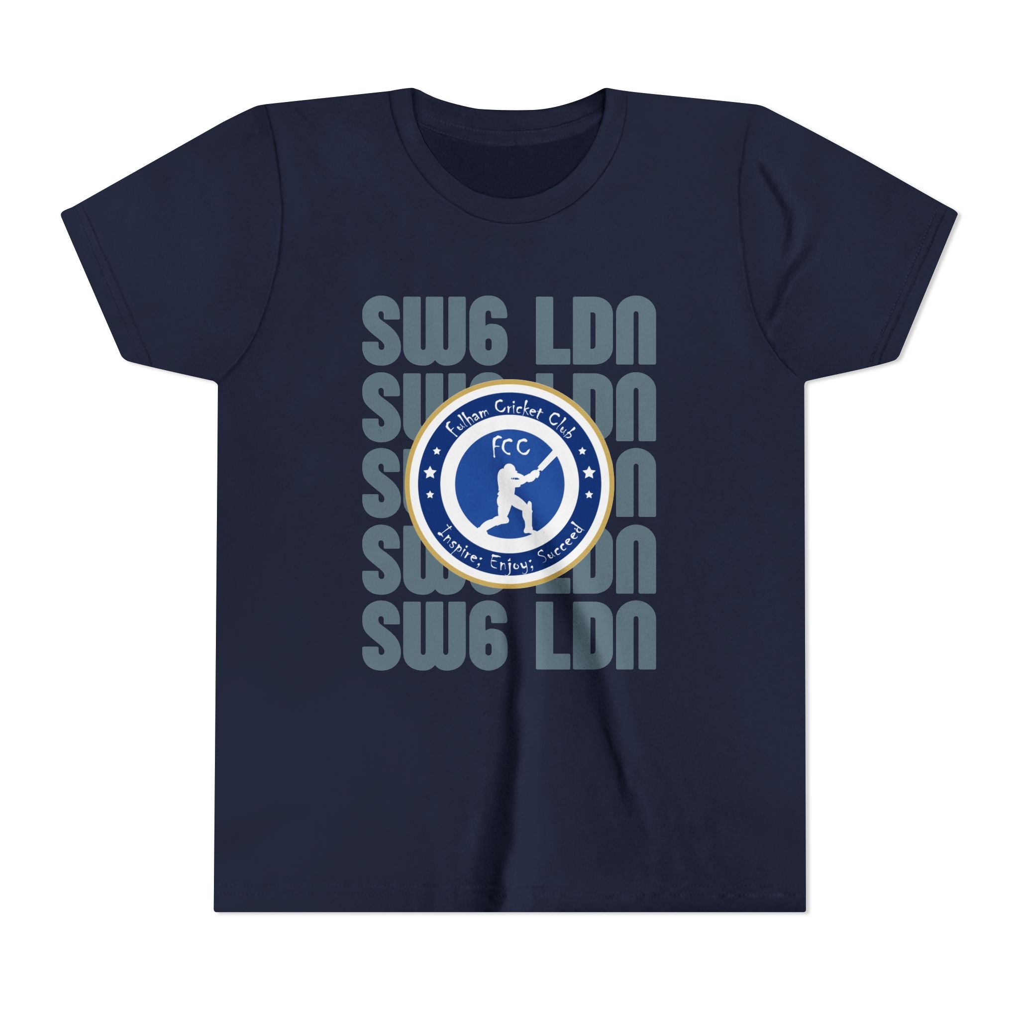 Youth Tee – SW6 LDN Cricket Club Crest Graphic