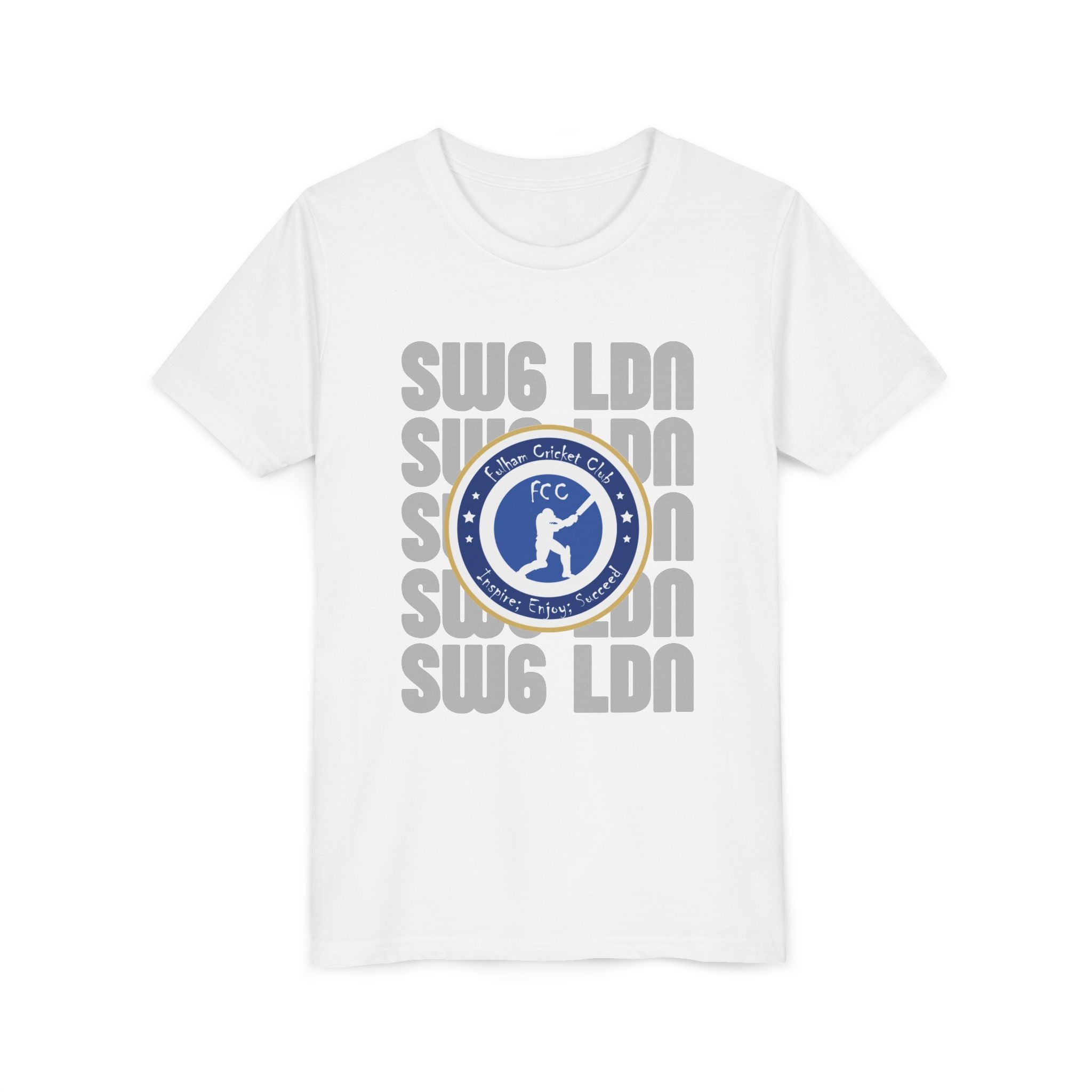 Youth Tee – SW6 LDN Cricket Club Crest Graphic