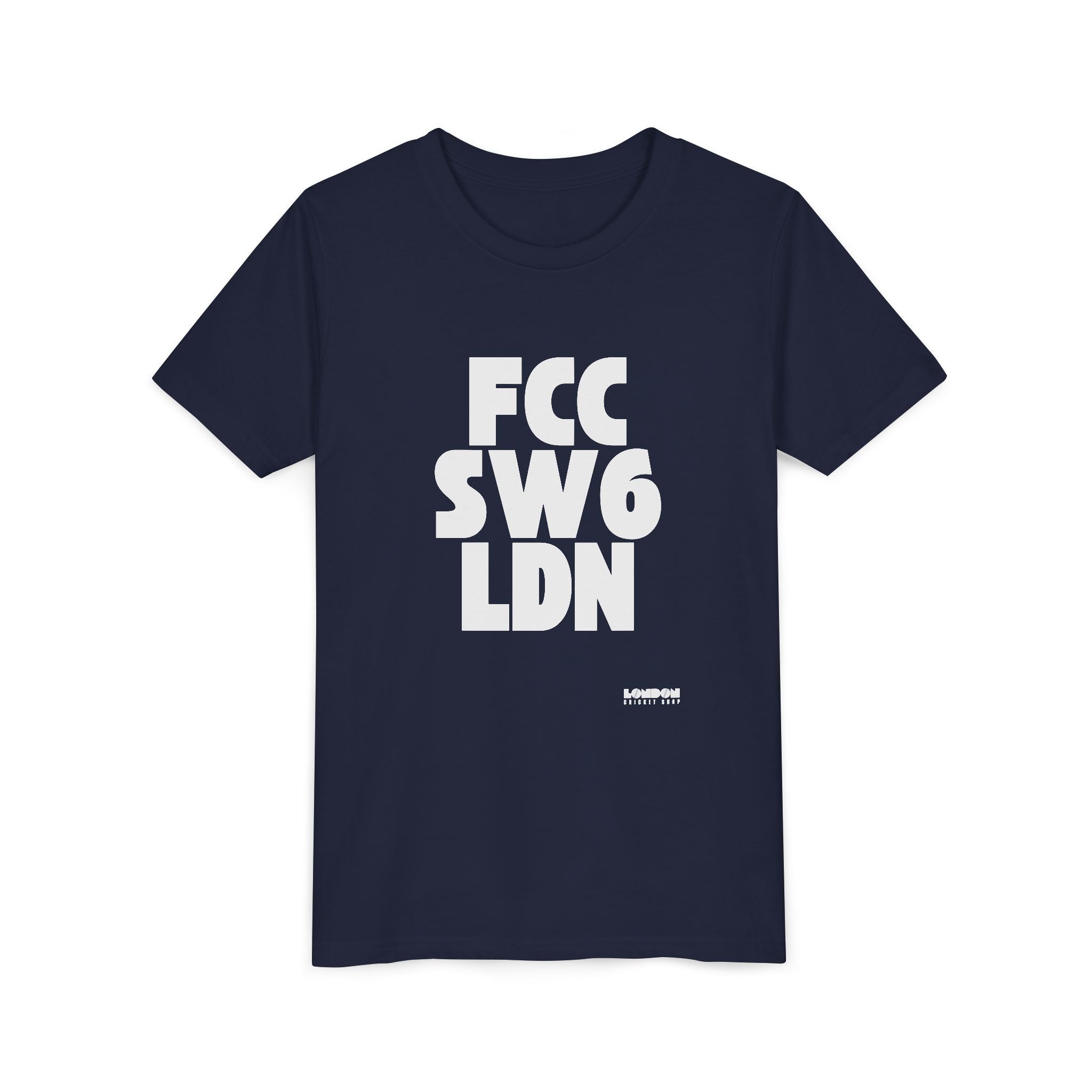 Youth Tee – FCC SW6 LDN Bold London Postal Code Graphic