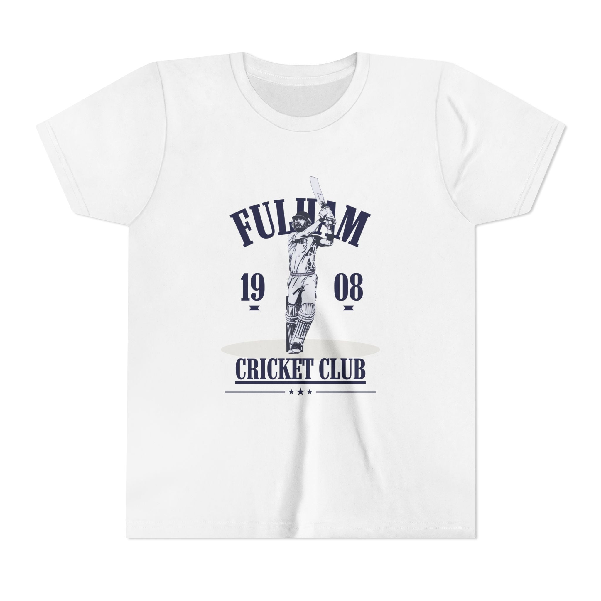 Fulham Cricket Club Youth T‑Shirt – Vintage 1908 Batter Design
