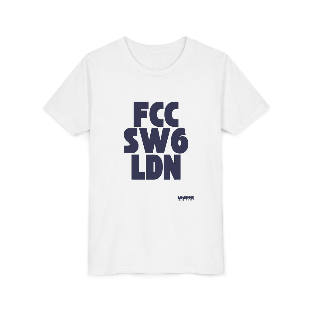 Youth Tee – FCC SW6 LDN Bold London Postal Code Graphic