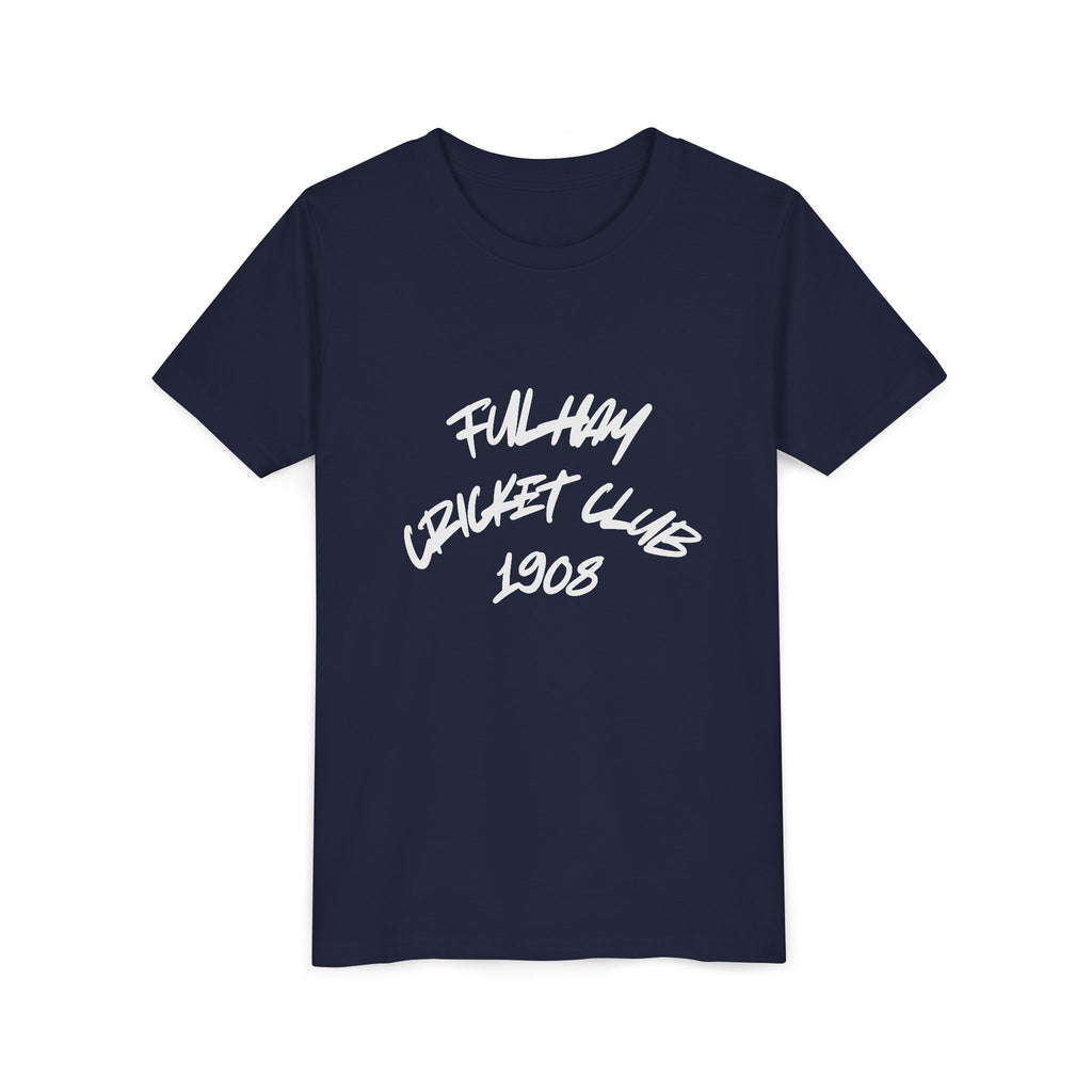 Fulham Cricket Club 1908 Youth Tee — Handwritten Logo Kids T‑Shirt