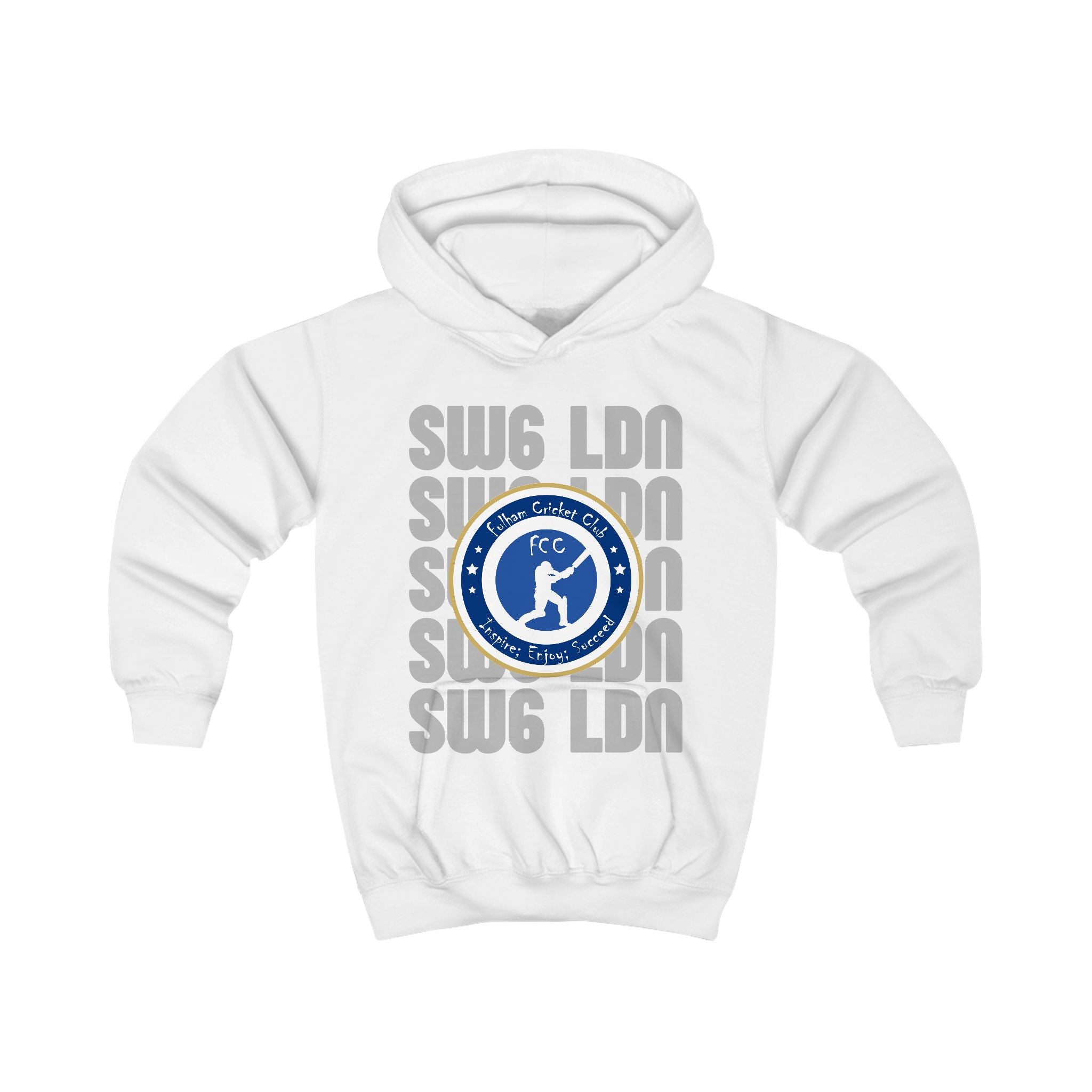 Kids Hoodie - SW6 LDN Cricket Club Crest Youth Hoodie