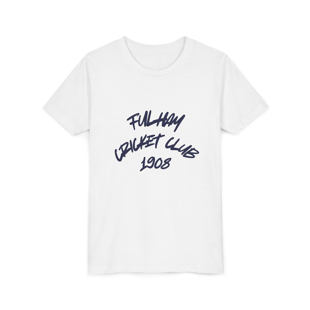 Fulham Cricket Club 1908 Youth Tee — Handwritten Logo Kids T‑Shirt