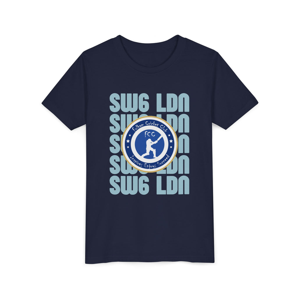 Youth Tee – SW6 LDN Cricket Club Crest Graphic