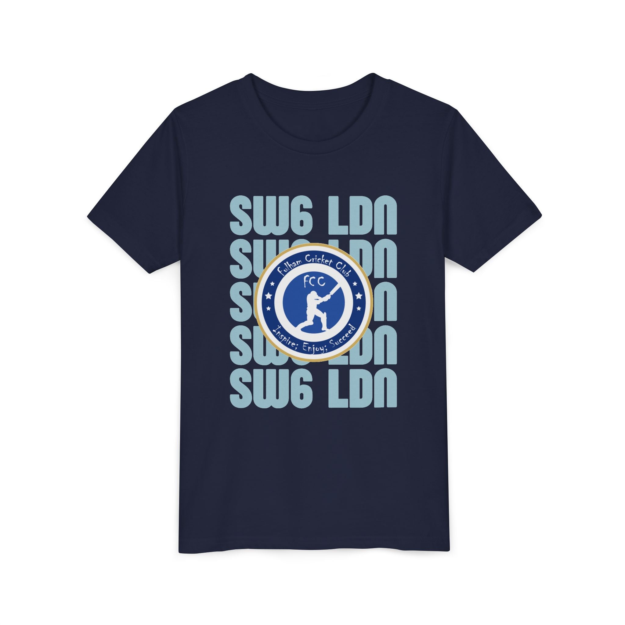Youth Tee – SW6 LDN Cricket Club Crest Graphic