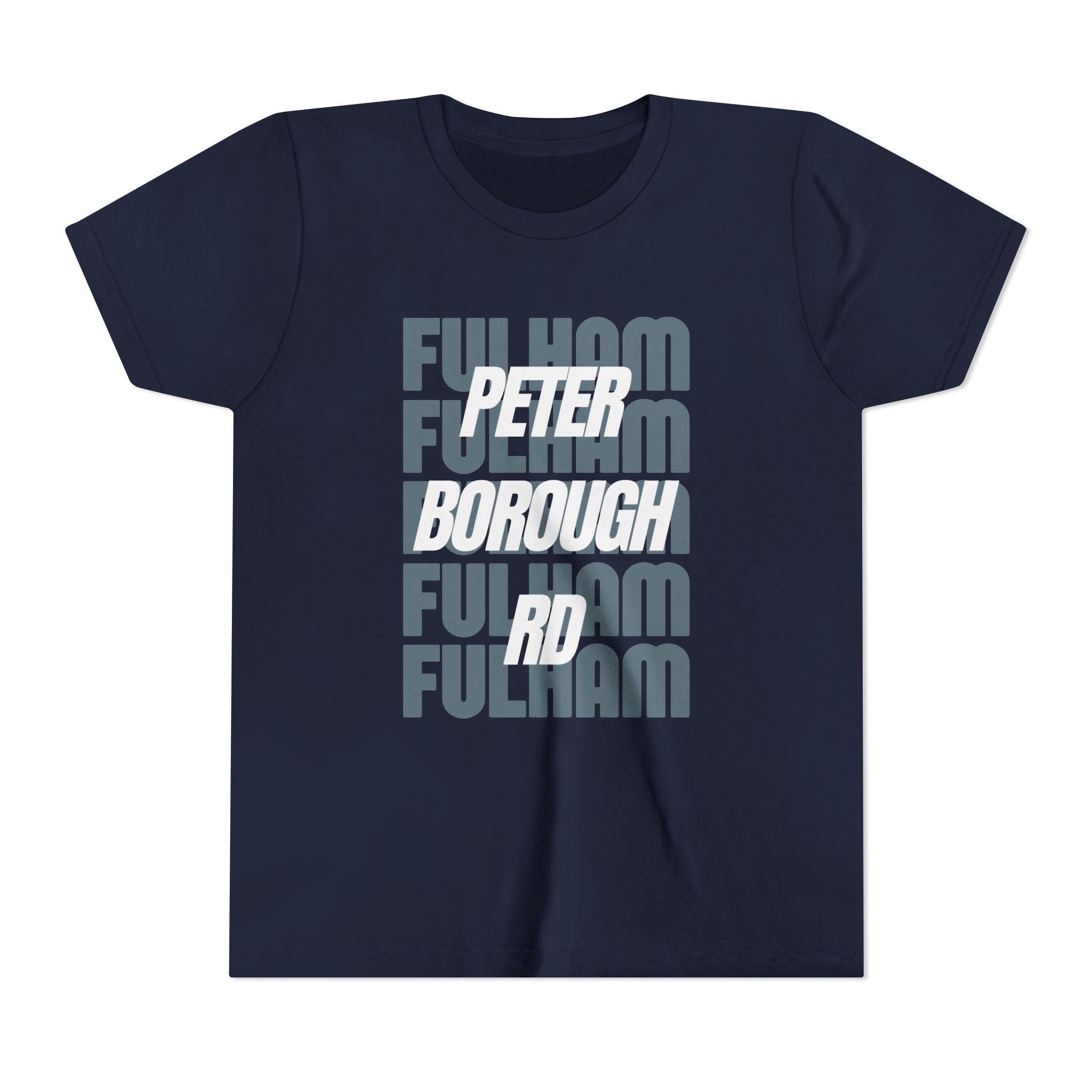 Youth Tee — "Peterborough Rd" Fulham Graphic Cricket Shirt