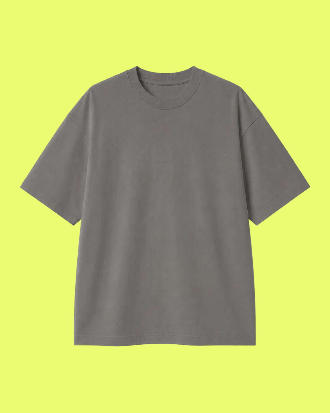 Gray t-shirt on a light gray background