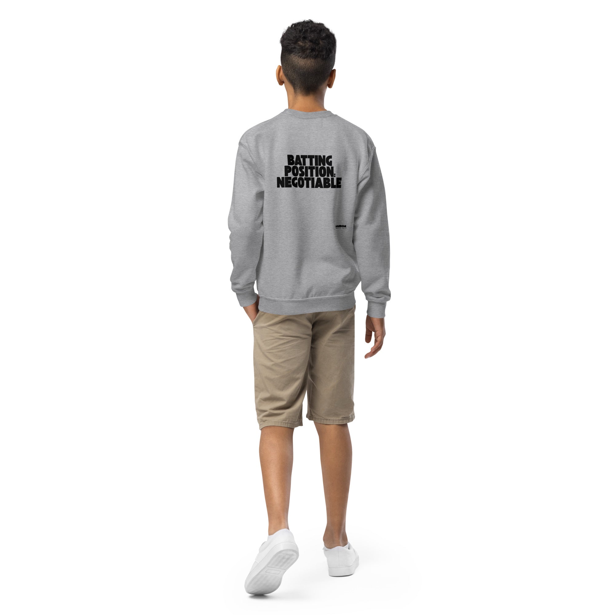 Batting Position Negotiable - Youth crewneck sweatshirt