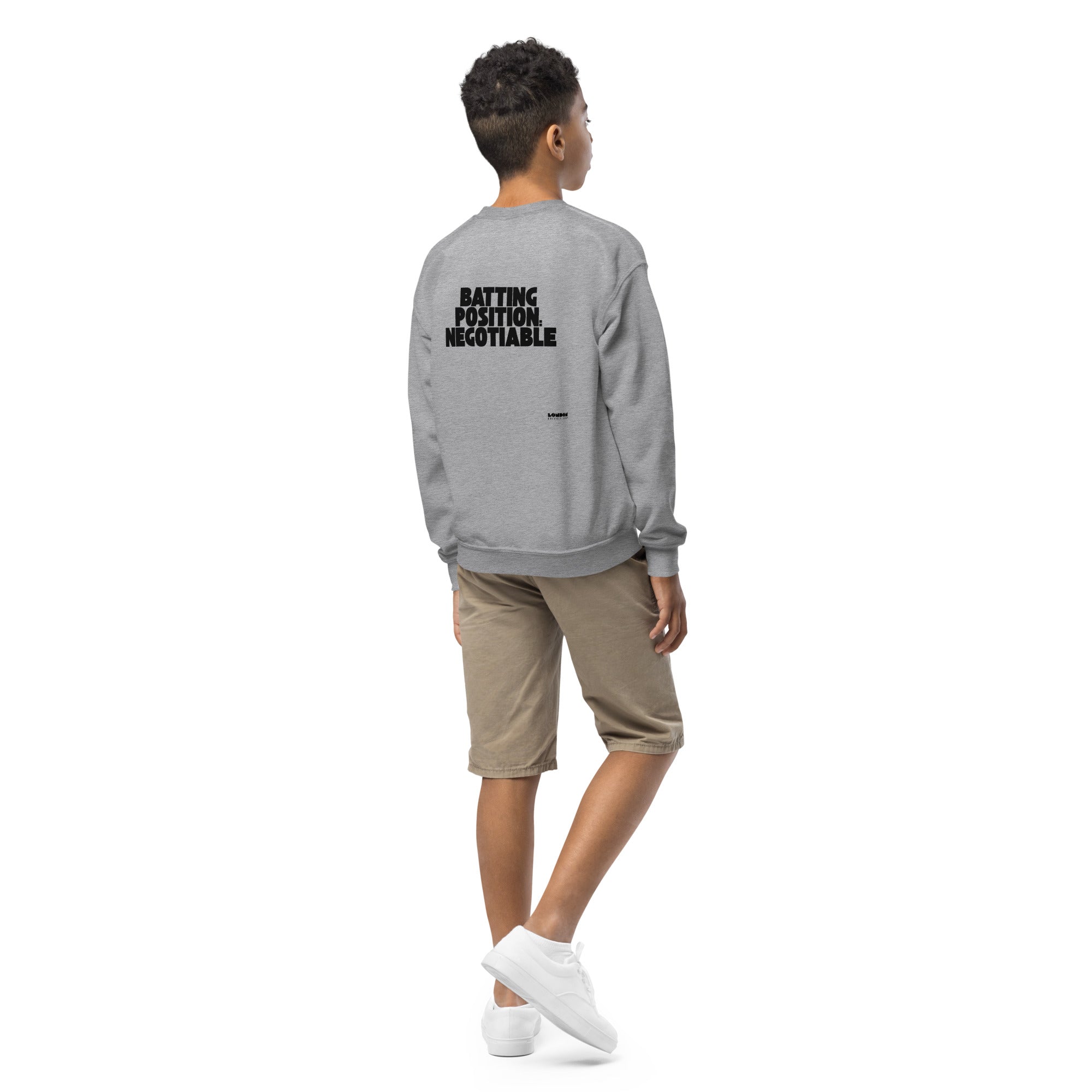 Batting Position Negotiable - Youth crewneck sweatshirt